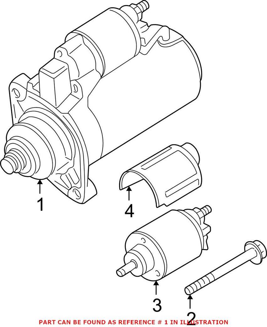 Audi VW Starter Motor (Rebuilt) 068911024GX